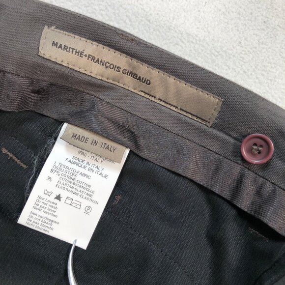 Marithe Francois Girbaud Pants Men's 36x33 Gray Brown Chinos GIR+A&F srl‎ Italy - Picture 3 of 16